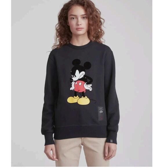 RAG & BONE DETERMINED MICKEY UNISEX SWEATSHIRT BLACK Size Small - Picture 4 of 12